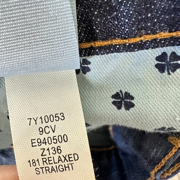 Lucky Brand 181 Relaxed Denim Jeans Size 44x30 Blue Straight Leg - Picture 11 of 12